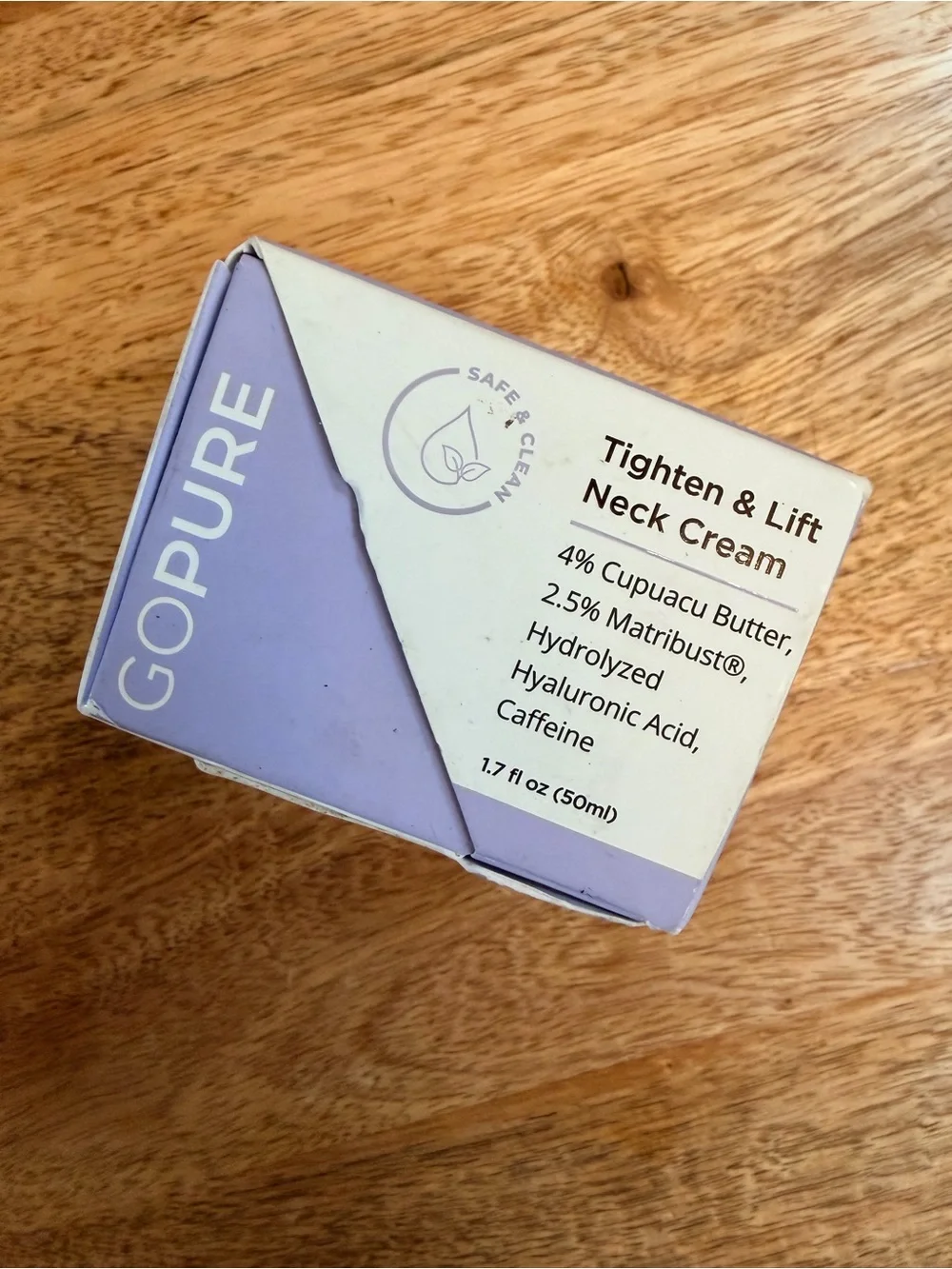 NIB goPure Tighten & Lift Neck Cream – 1.7 oz / 50 mL